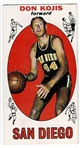 1969 Topps Basketball #64 Don Kojis - San Diego Rockets RC